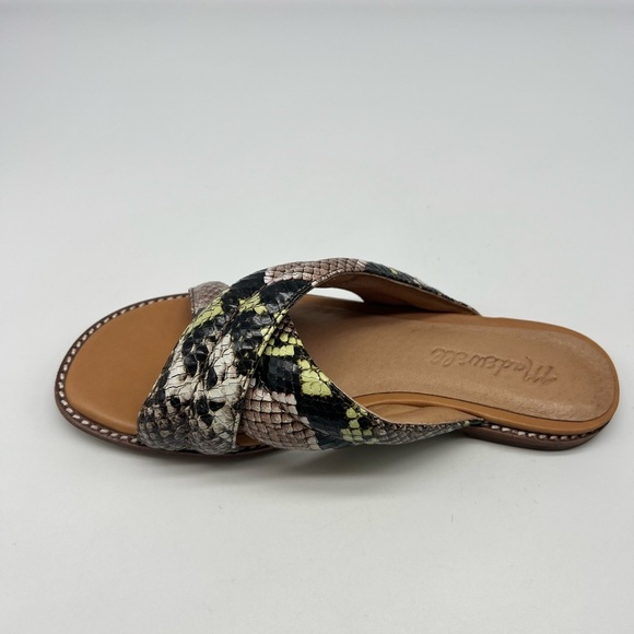 Madewell - The Skyler Colorful Snake Embossed Leather Slide On Sandal Size 6 - Picture 7 of 15